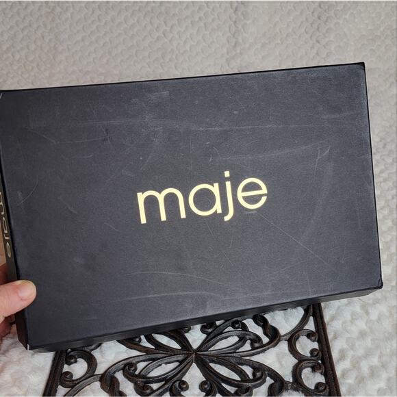 NIB Maje Farria Suede Heels in Camel, Sz 37 / US 6-6.5 - Picture 10 of 12